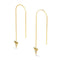 Boucles d'oreilles à enfiler avec chaîne à dents de requin par Lauren Howe | Or Vermeil .925 | Cristal